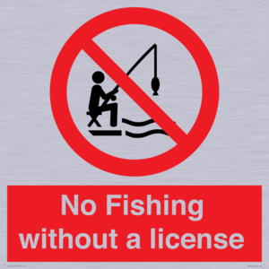 No Fishing without a license